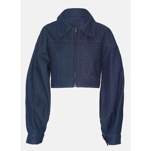 The Frankie shop indigo denim ballon jacket